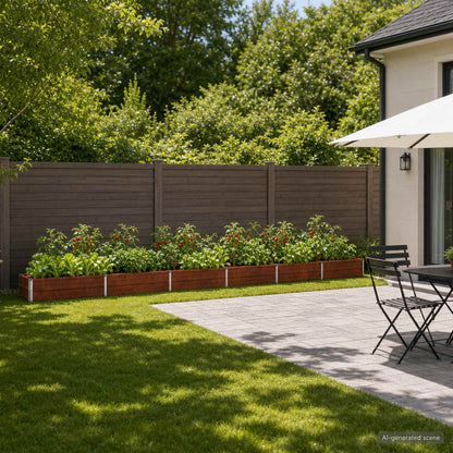 vidaXL Raised Garden Bed Rusty 480 x 40 x 24 cm corton
