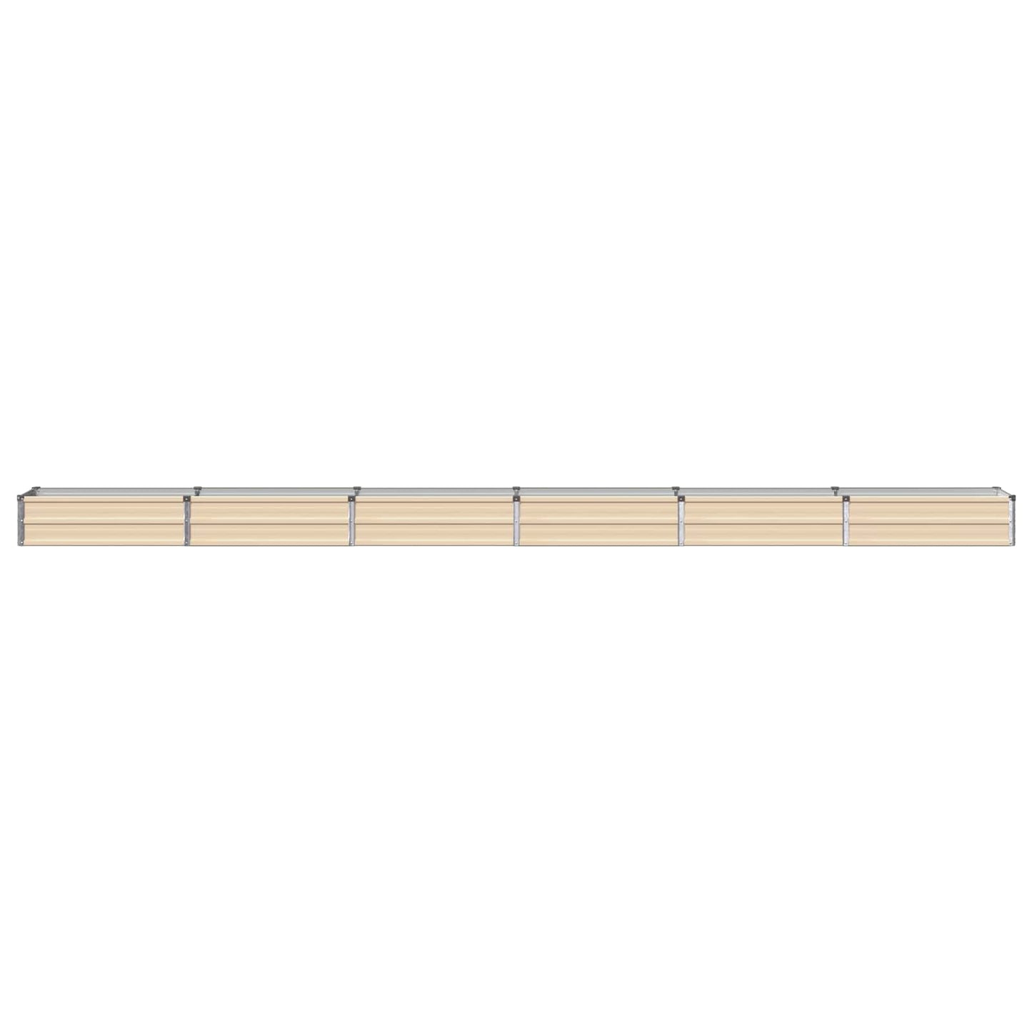 vidaXL Raised Garden Bed Ivory 480 x 40 x 24 cm cold-rolled steel