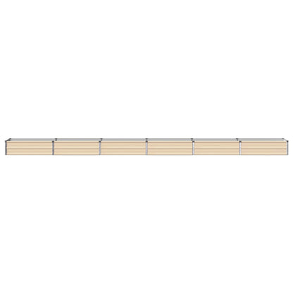 vidaXL Raised Garden Bed Ivory 480 x 40 x 24 cm cold-rolled steel
