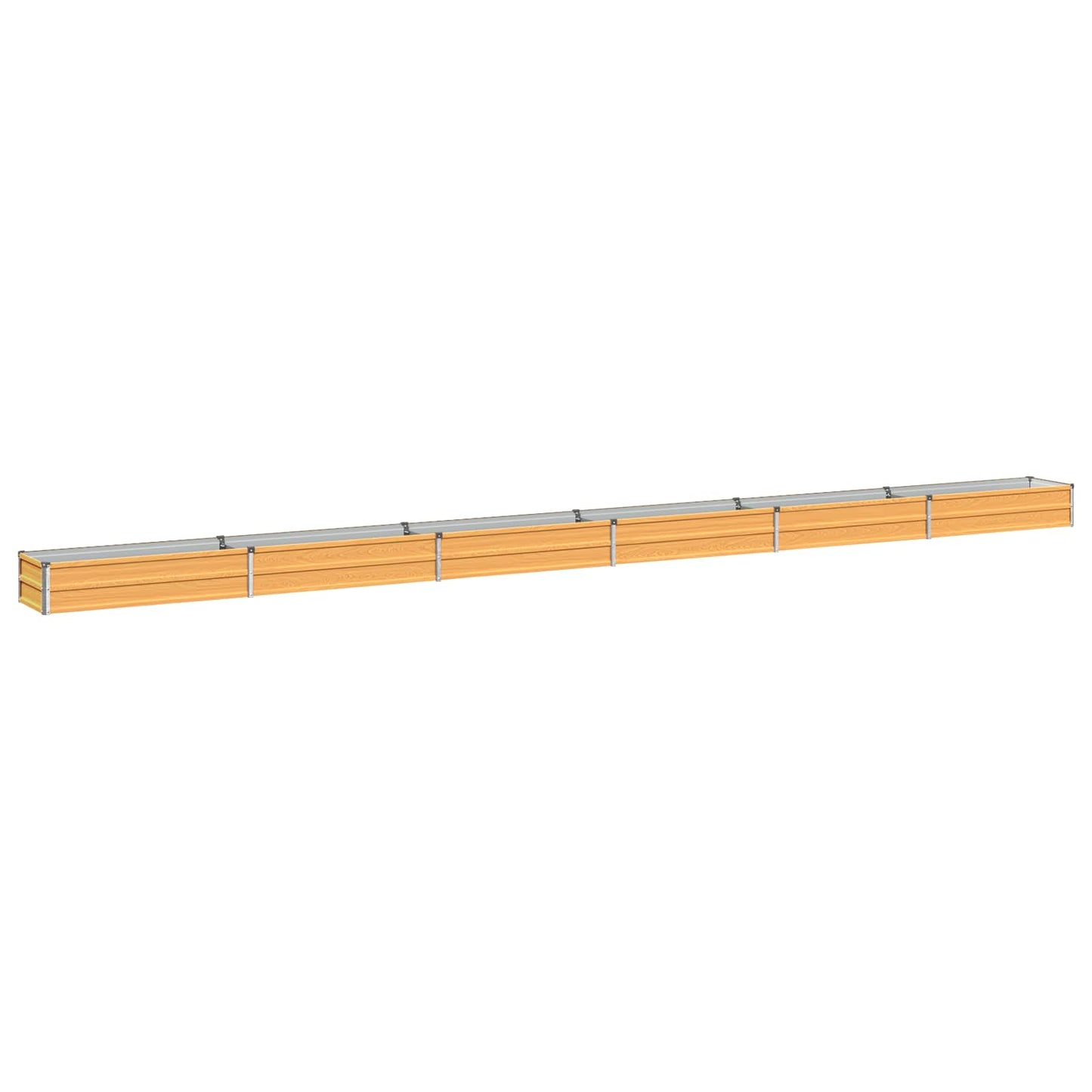 vidaXL Raised Garden Bed Natural 600 x 40 x 24 cm cold-rolled steel