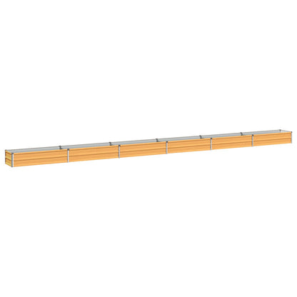 vidaXL Raised Garden Bed Natural 600 x 40 x 24 cm cold-rolled steel