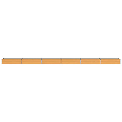 vidaXL Raised Garden Bed Natural 600 x 40 x 24 cm cold-rolled steel