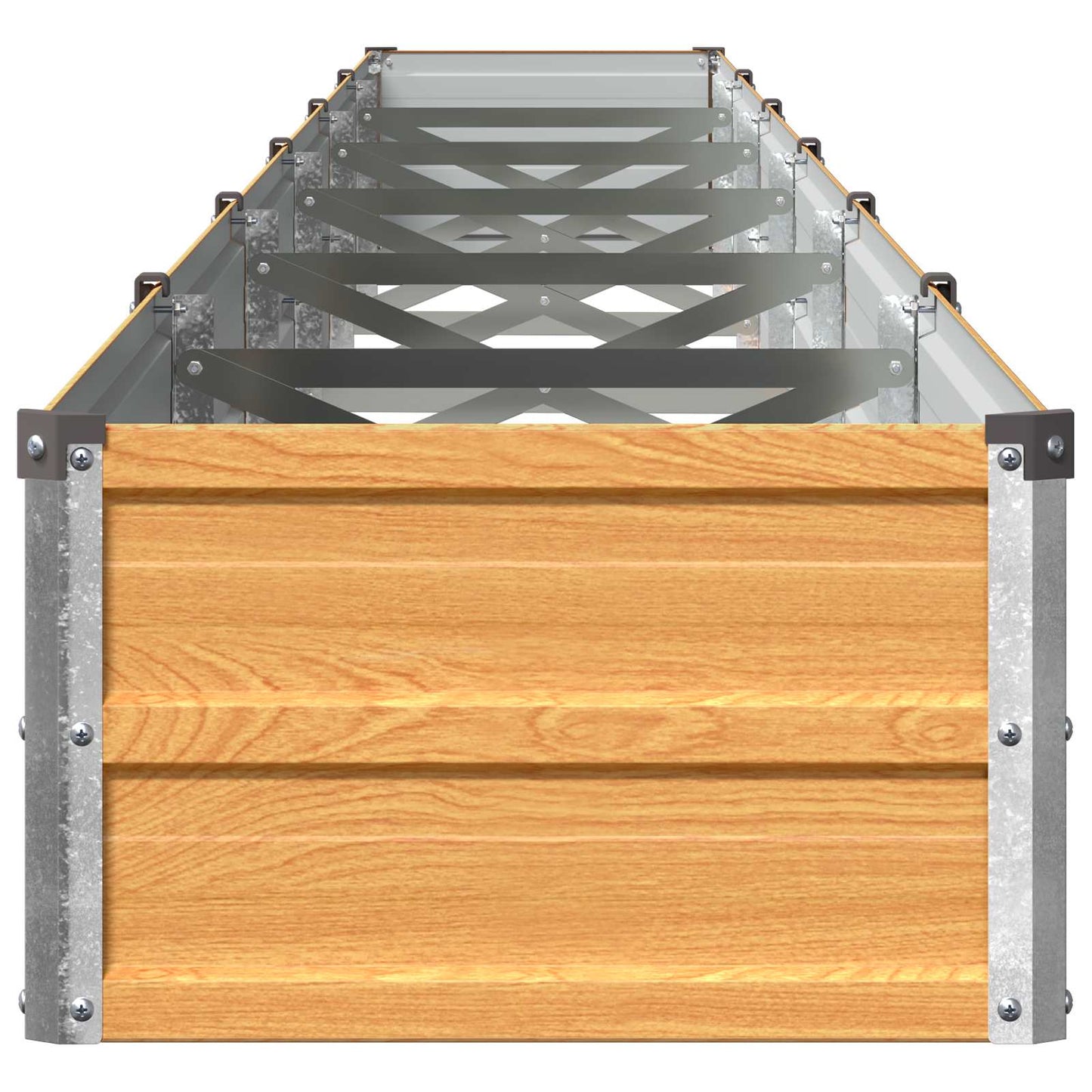 vidaXL Raised Garden Bed Natural 600 x 40 x 24 cm cold-rolled steel