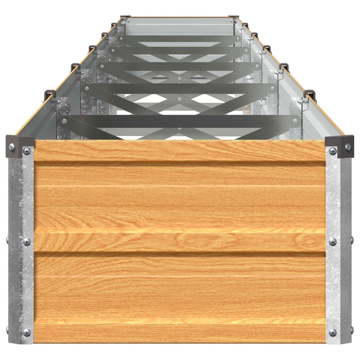vidaXL Raised Garden Bed Wood Natural 600 x 40 x 24 cm