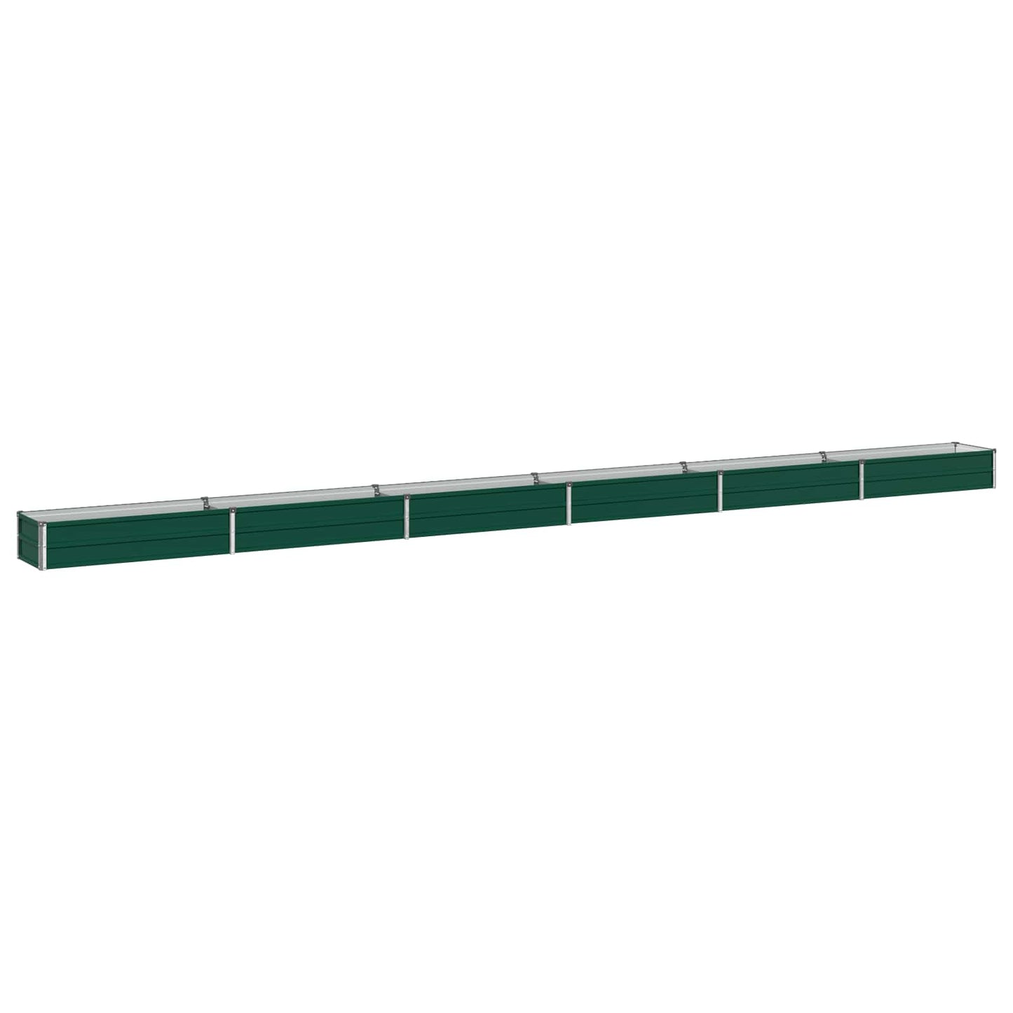 vidaXL Raised Garden Bed Green 600 x 40 x 24 cm cold-rolled steeel