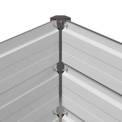 vidaXL Raised Garden Bed Grey 600 x 40 x 24 cm cold-rolled steel