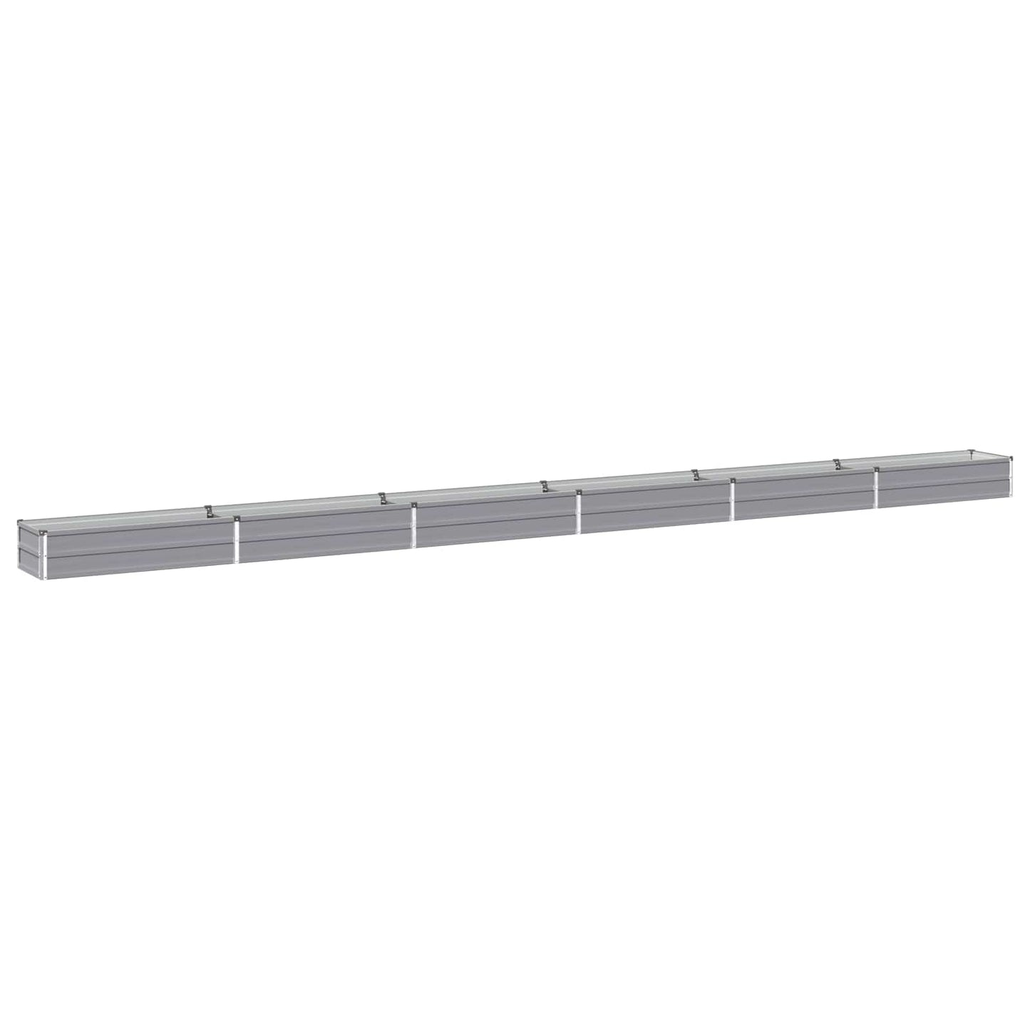 vidaXL Raised Garden Bed Grey 600 x 40 x 24 cm cold-rolled steel