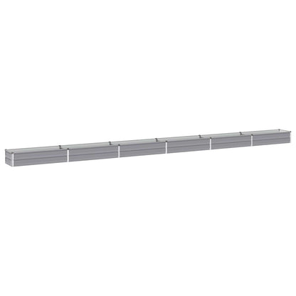 vidaXL Raised Garden Bed Grey 600 x 40 x 24 cm cold-rolled steel