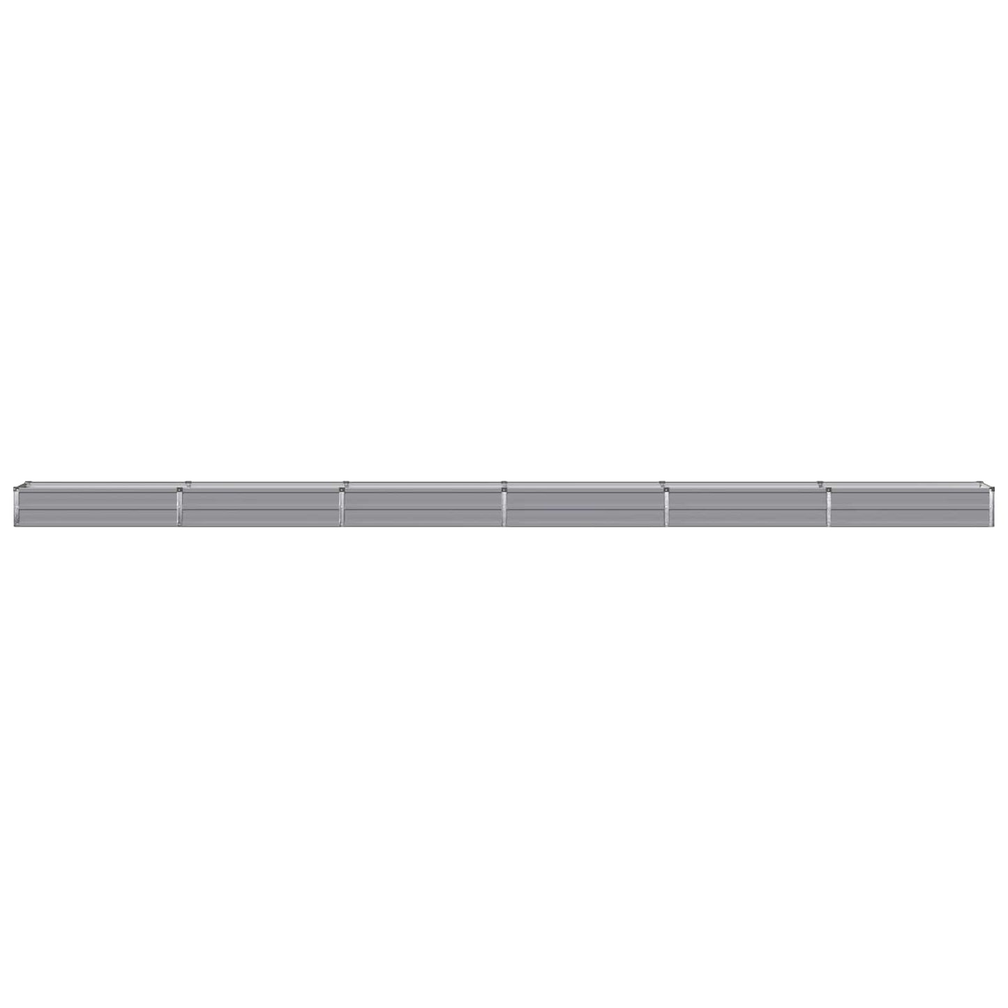 vidaXL Raised Garden Bed Grey 600 x 40 x 24 cm cold-rolled steel