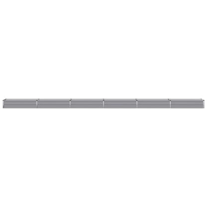vidaXL Raised Garden Bed Grey 600 x 40 x 24 cm cold-rolled steel