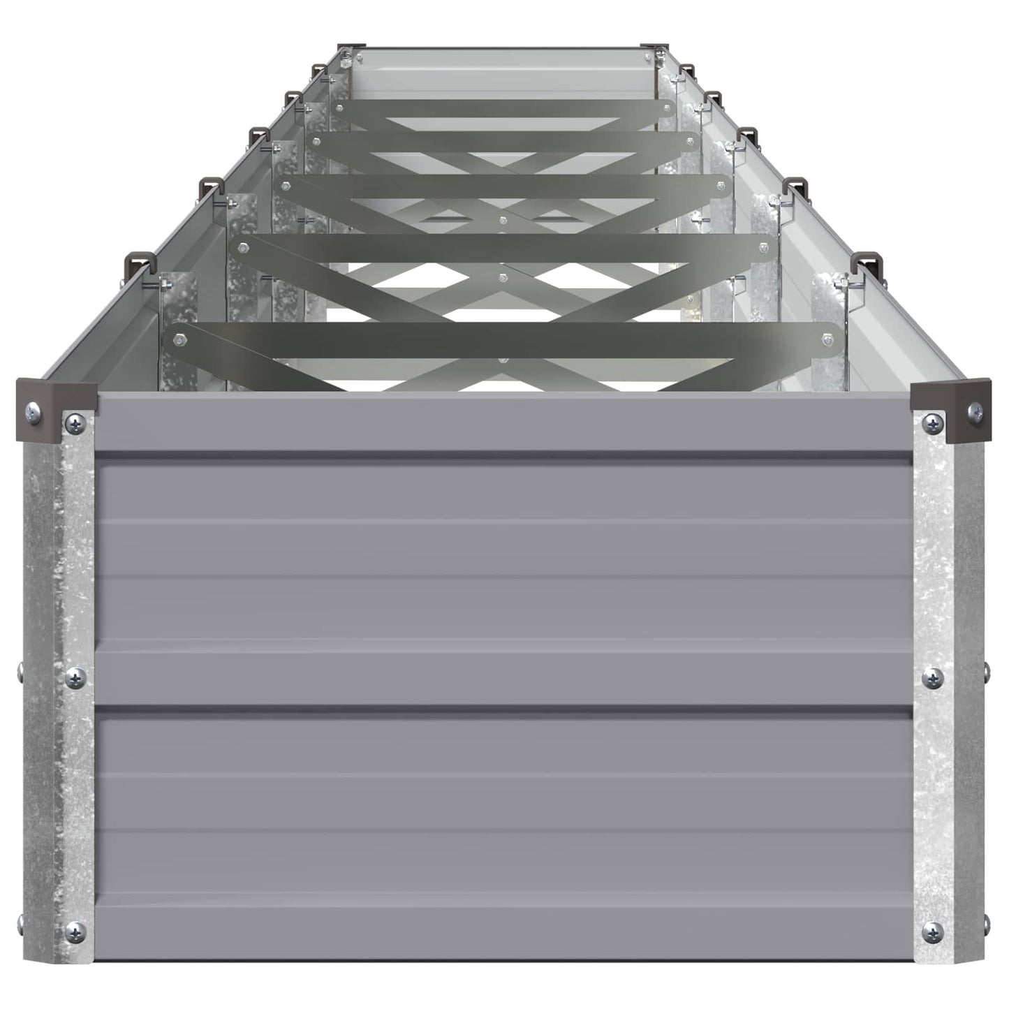 vidaXL Raised Garden Bed Grey 600 x 40 x 24 cm cold-rolled steel