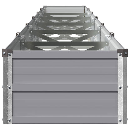 vidaXL Raised Garden Bed Grey 600 x 40 x 24 cm cold-rolled steel