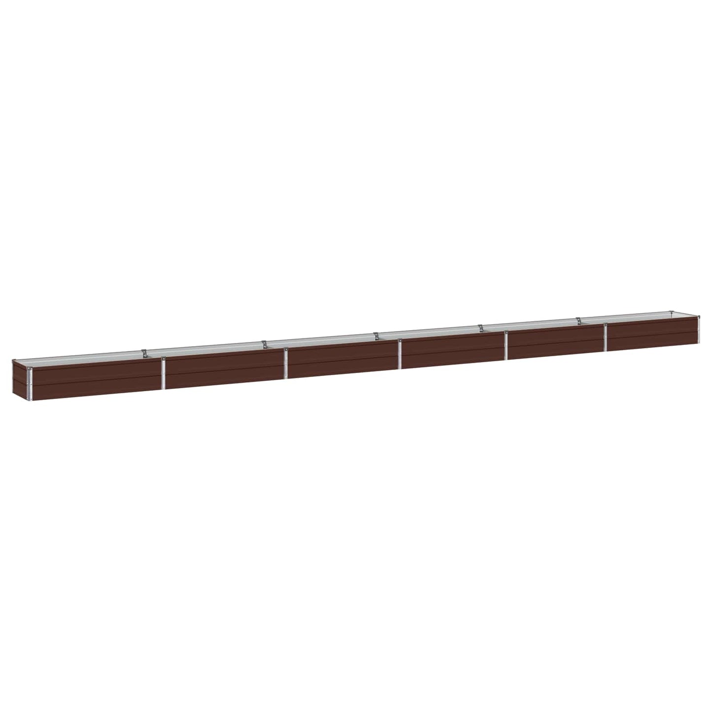 vidaXL Raised Garden Bed Brown 600 x 40 x 24 cm cold-rolled steel