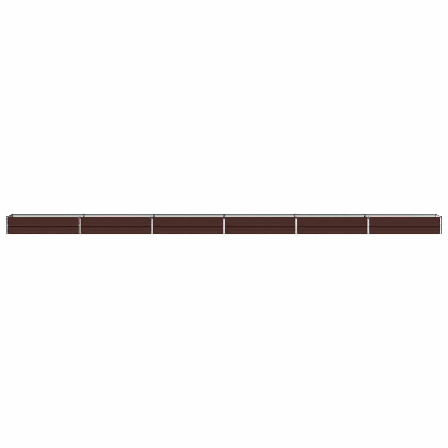 vidaXL Raised Garden Bed Brown 600 x 40 x 24 cm cold-rolled steel