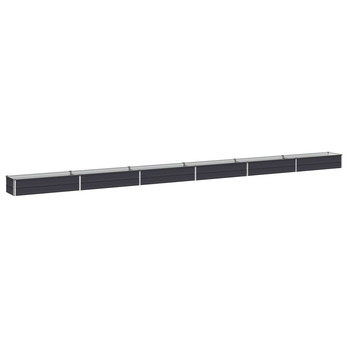 vidaXL Raised Garden Bed Anthracite 600 x 40 x 24 cm cold-rolled steel