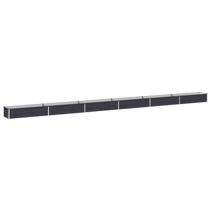 vidaXL Raised Garden Bed Anthracite 600 x 40 x 24 cm cold-rolled steel