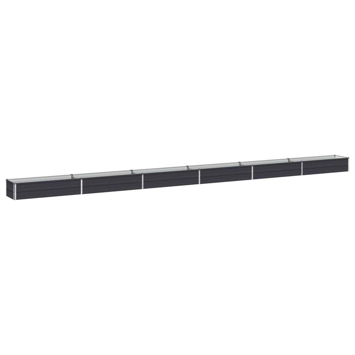 vidaXL Raised Garden Bed Anthracite 600 x 40 x 24 cm Galvanised Steel