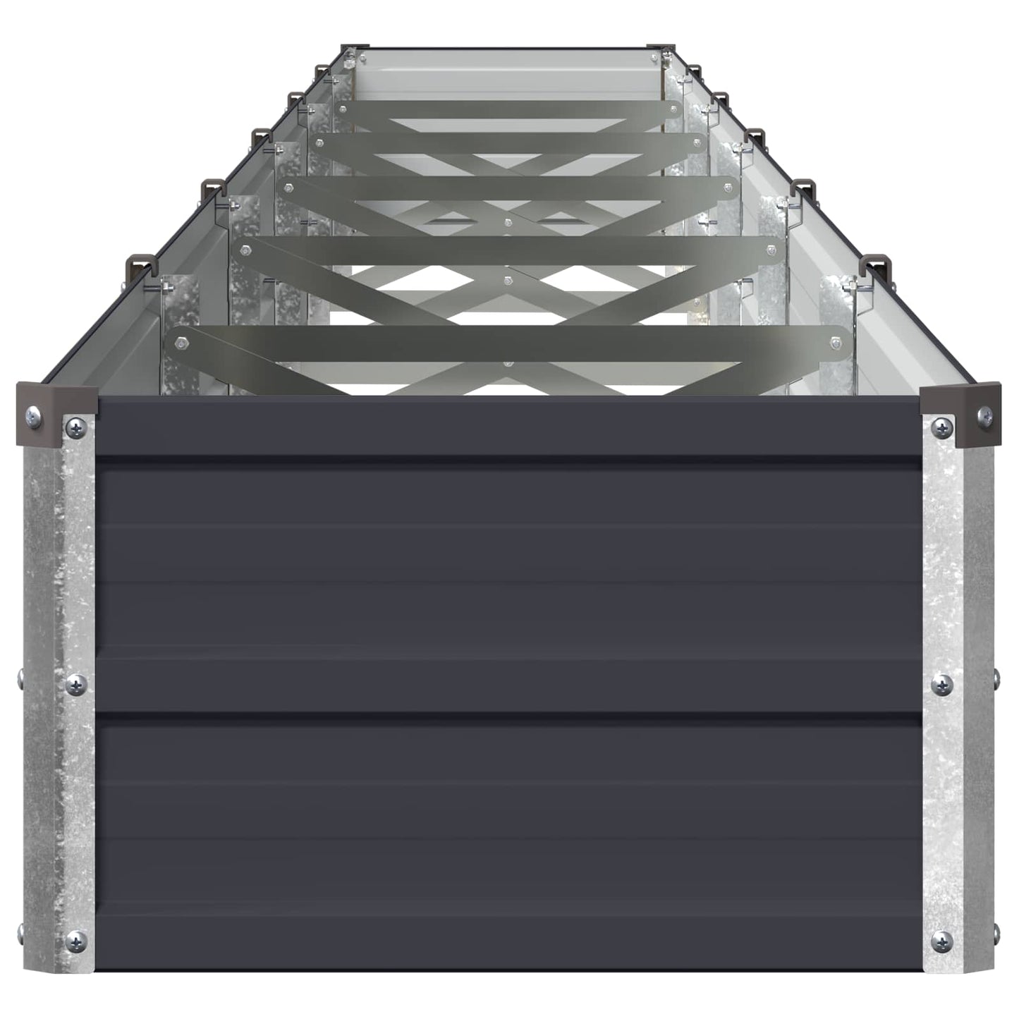 vidaXL Raised Garden Bed Anthracite 600 x 40 x 24 cm cold-rolled steel