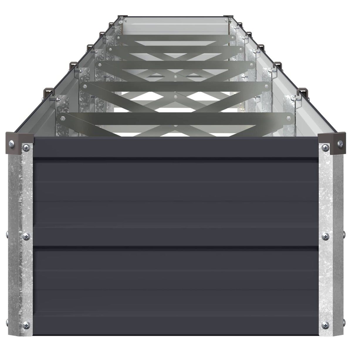 vidaXL Raised Garden Bed Anthracite 600 x 40 x 24 cm Galvanised Steel