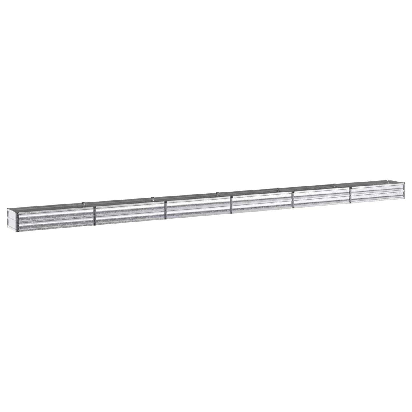 vidaXL Raised Garden Bed Silver 600 x 40 x 24 cm galvanized