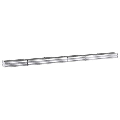 vidaXL Raised Garden Bed Silver 600 x 40 x 24 cm galvanized