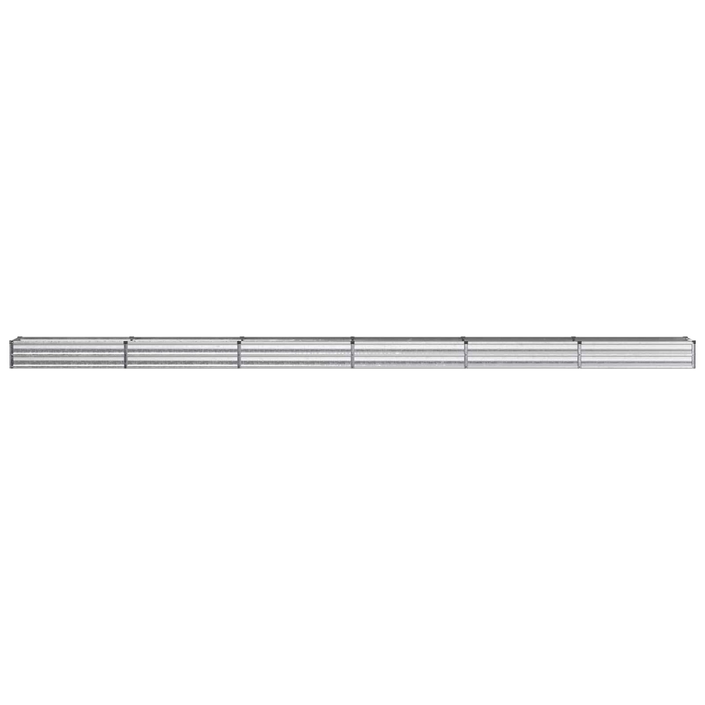 vidaXL Raised Garden Bed Silver 600 x 40 x 24 cm galvanized