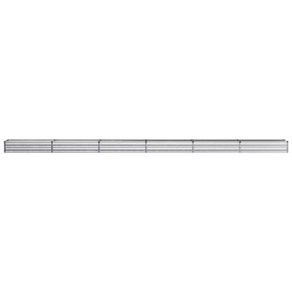 vidaXL Raised Garden Bed Silver 600 x 40 x 24 cm galvanized