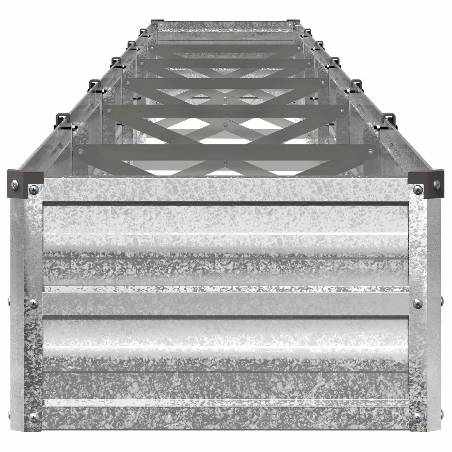 vidaXL Raised Garden Bed Silver 600 x 40 x 24 cm galvanized