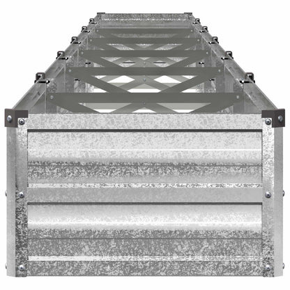 vidaXL Raised Garden Bed Silver 600 x 40 x 24 cm galvanized