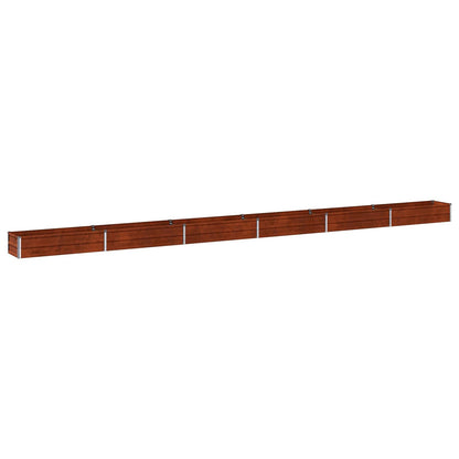 vidaXL Raised Garden Bed Rusty 600 x 40 x 24 cm corton