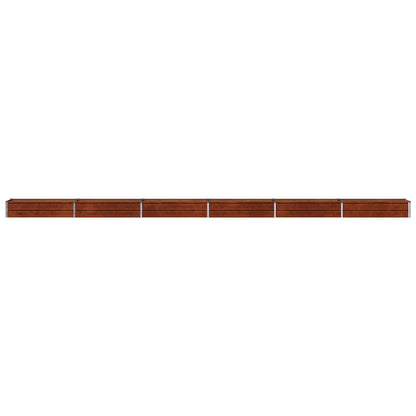 vidaXL Raised Garden Bed Rusty 600 x 40 x 24 cm corton