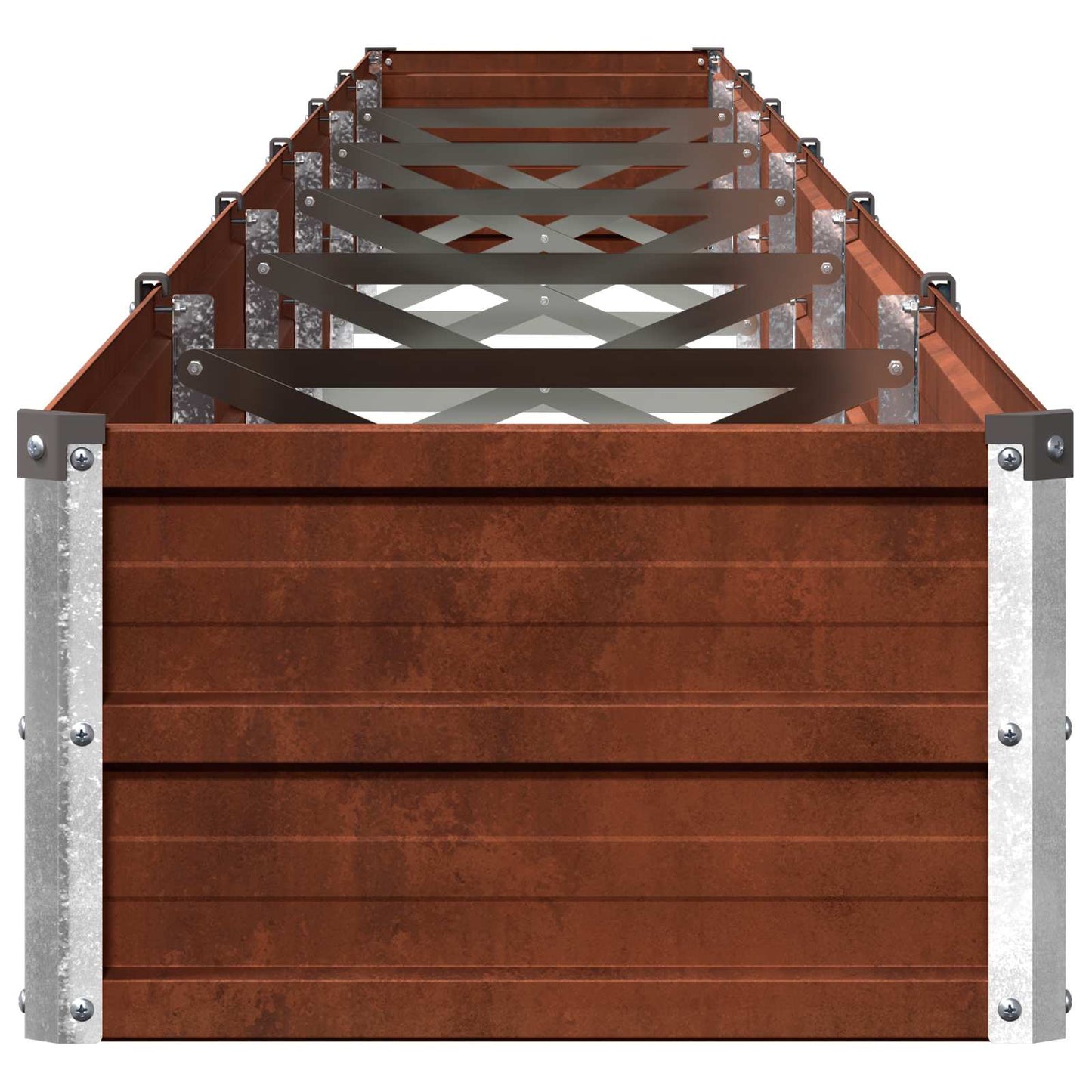 vidaXL Raised Garden Bed Rusty 600 x 40 x 24 cm corton