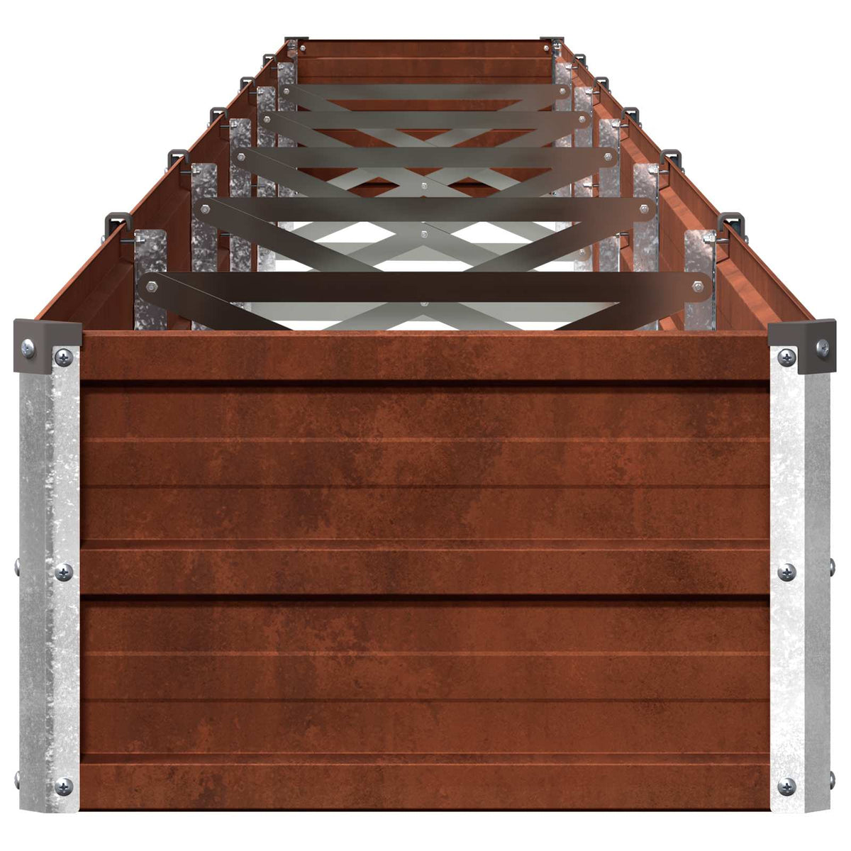 vidaXL Raised Garden Bed Weathering Steel 600 x 40 x 24 cm