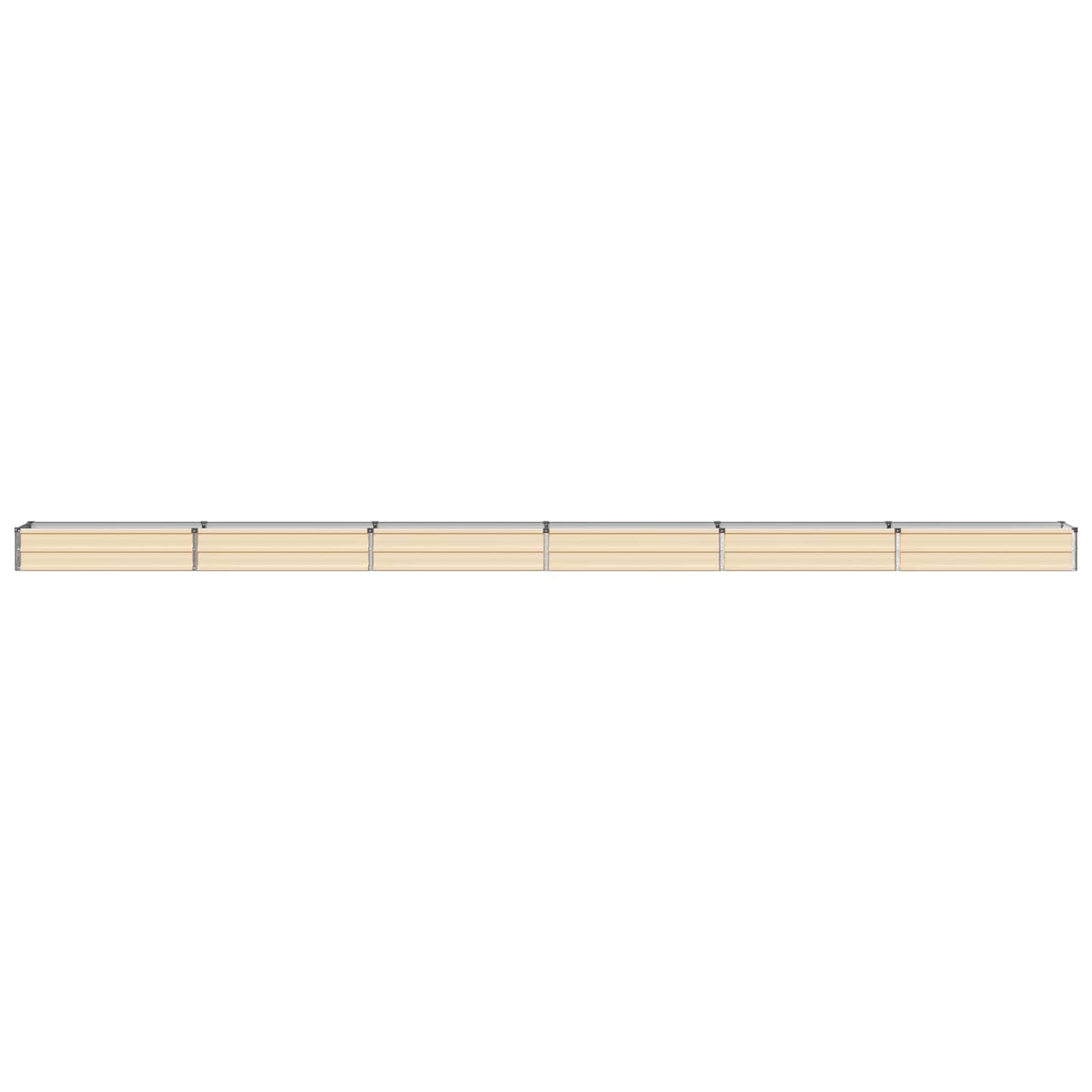 vidaXL Raised Garden Bed Ivory 600 x 40 x 24 cm cold-rolled steel