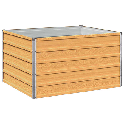 vidaXL Raised Garden Bed Natural 100 x 80 x 55 cm cold-rolled steel