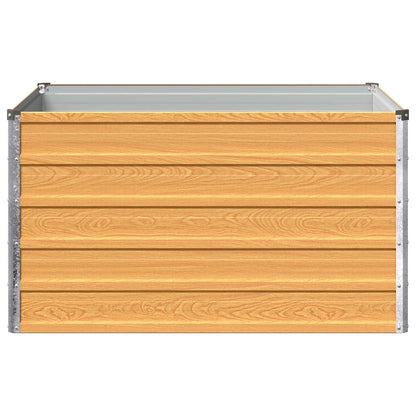 vidaXL Raised Garden Bed Natural 100 x 80 x 55 cm cold-rolled steel