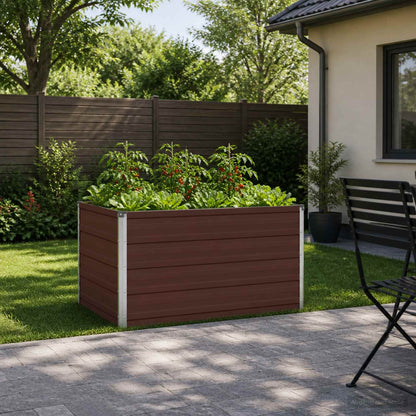 vidaXL Raised Garden Bed Brown 100 x 80 x 55 cm cold-rolled steel
