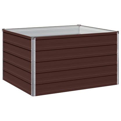 vidaXL Raised Garden Bed Brown 100 x 80 x 55 cm cold-rolled steel