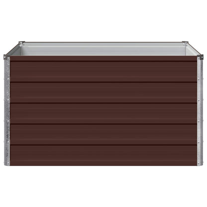 vidaXL Raised Garden Bed Brown 100 x 80 x 55 cm cold-rolled steel