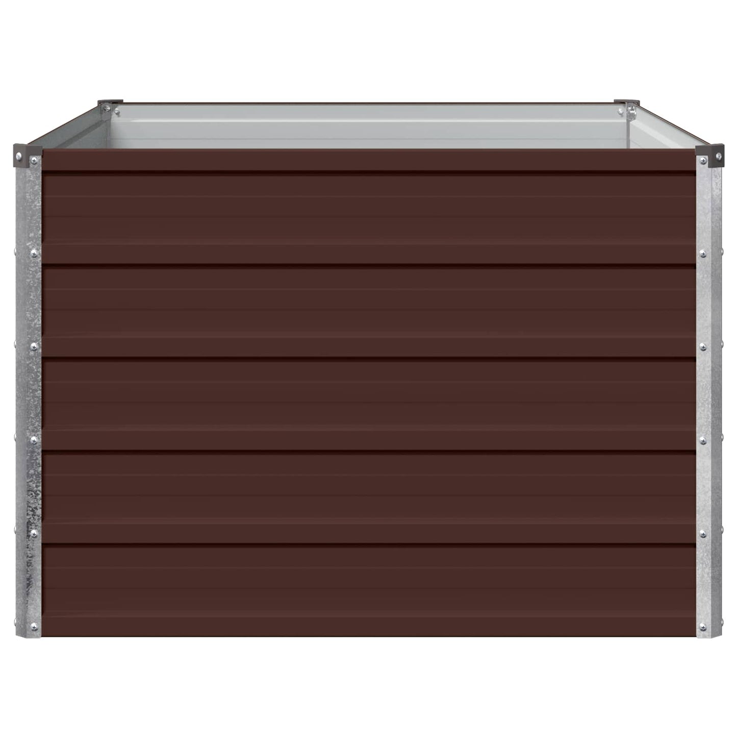 vidaXL Raised Garden Bed Brown 100 x 80 x 55 cm cold-rolled steel