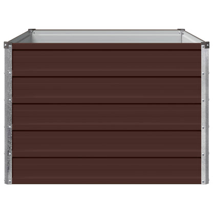 vidaXL Raised Garden Bed Brown 100 x 80 x 55 cm cold-rolled steel