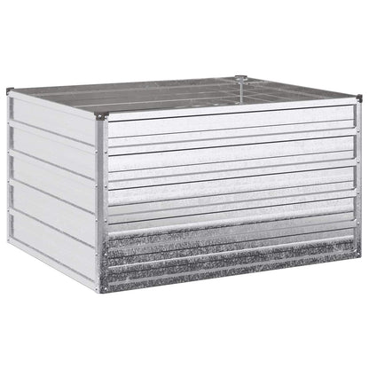 vidaXL Raised Garden Bed Silver 100 x 80 x 55 cm galvanized