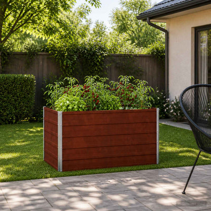 vidaXL Raised Garden Bed Rusty 100 x 80 x 55 cm corton