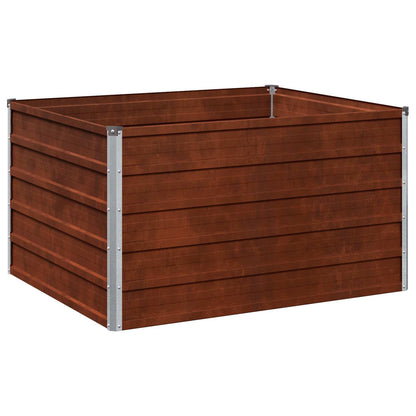vidaXL Raised Garden Bed Rusty 100 x 80 x 55 cm corton