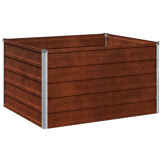 vidaXL Raised Garden Bed Rusty 100 x 80 x 55 cm corton