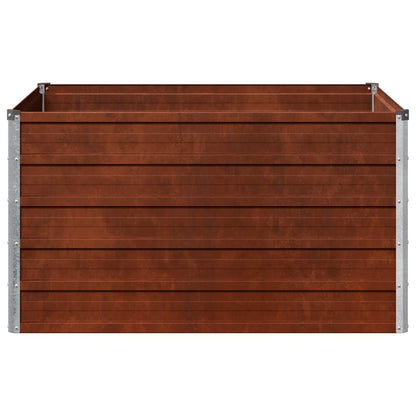 vidaXL Raised Garden Bed Rusty 100 x 80 x 55 cm corton