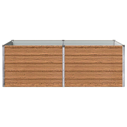 vidaXL Raised Garden Bed Wood Brown 160 x 80 x 55 cm cold-rolled steel