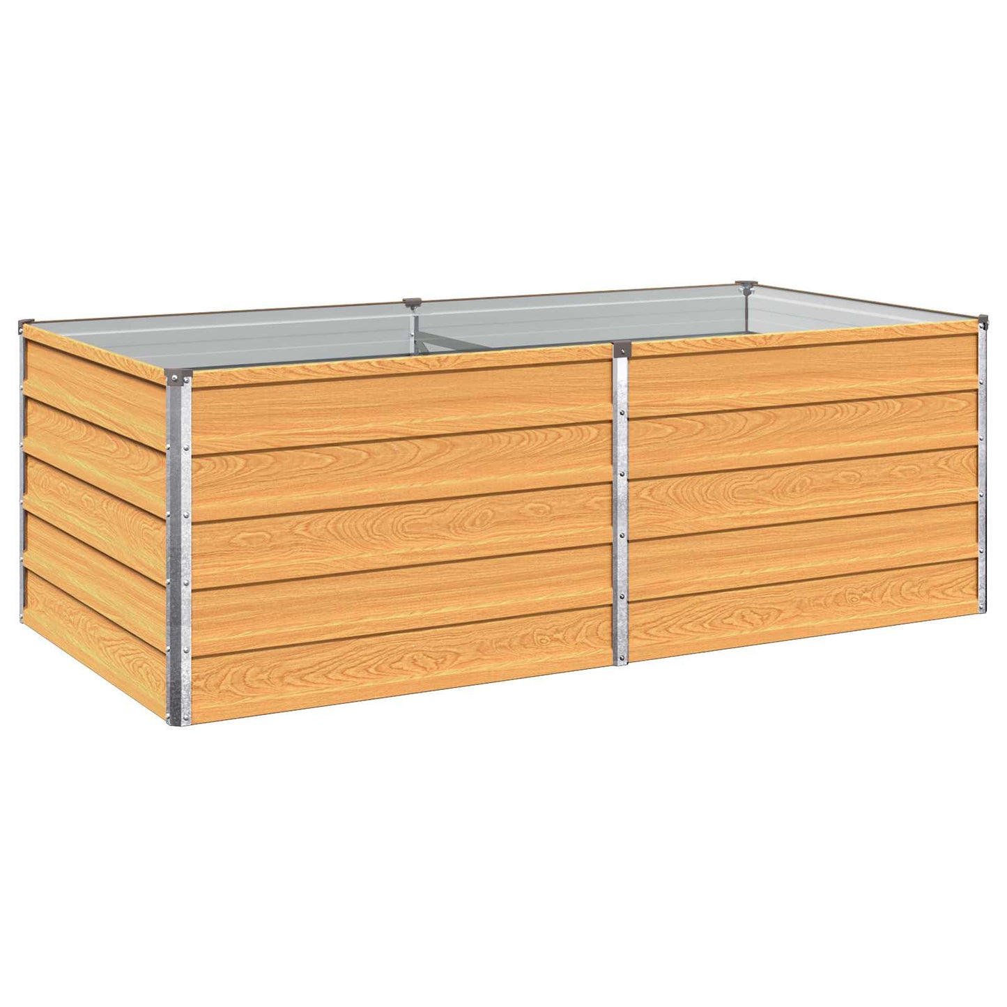vidaXL Raised Garden Bed Natural 160 x 80 x 55 cm cold-rolled steel
