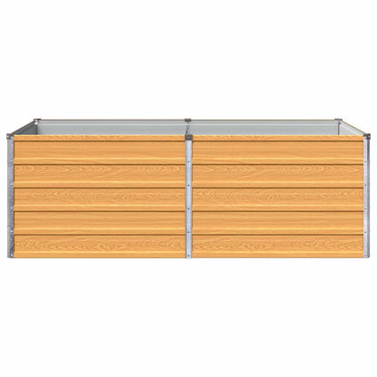 vidaXL Raised Garden Bed Natural 160 x 80 x 55 cm cold-rolled steel