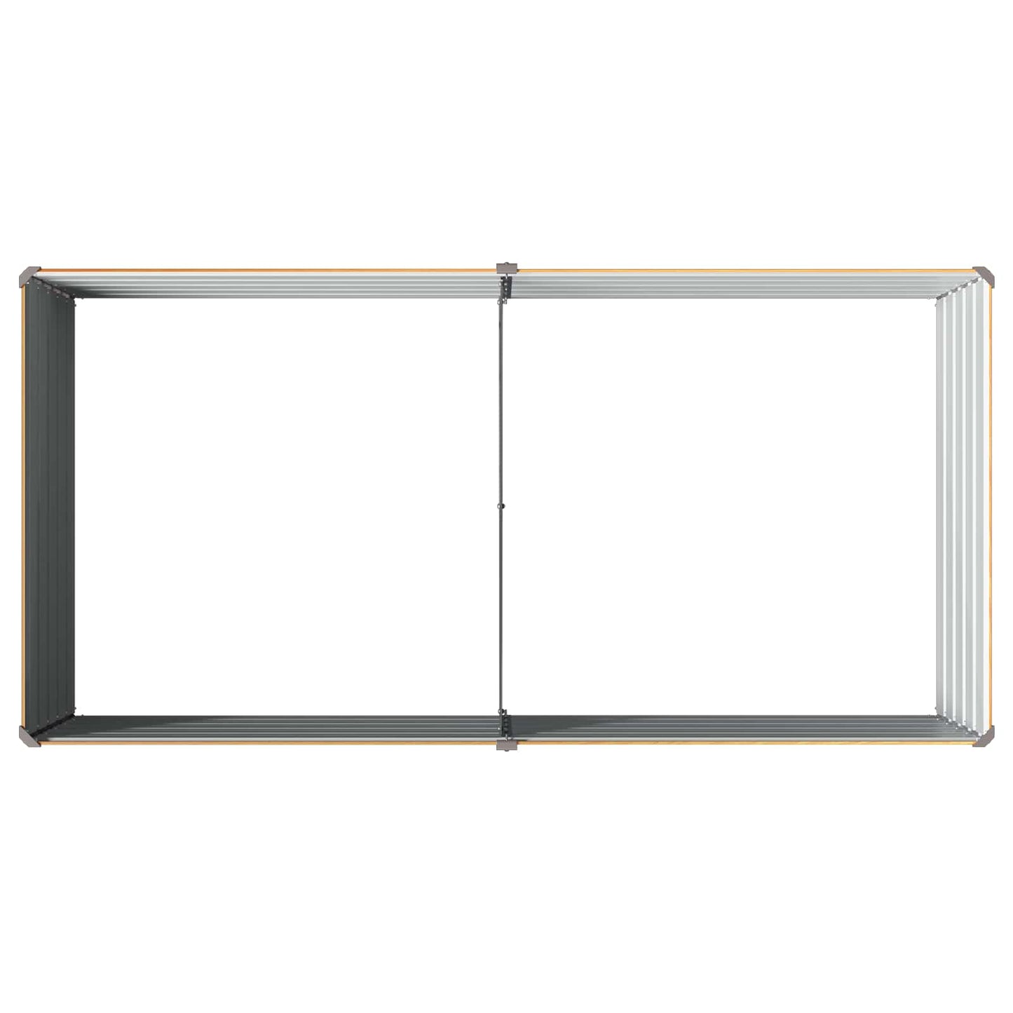 vidaXL Raised Garden Bed Natural 160 x 80 x 55 cm cold-rolled steel